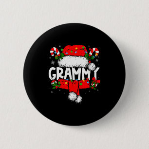 Badge Rond 5 Cm Femmes Grammy Noël Pyjama Père Noël Famille