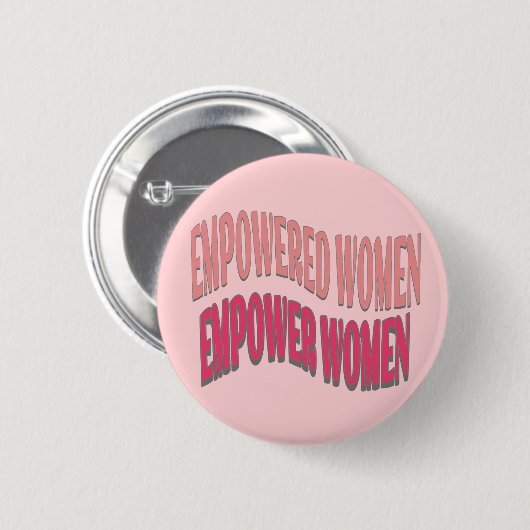 Badge Rond 5 Cm Femmes habilitées à donner un devis rose pêche rou (Devant & derrière)