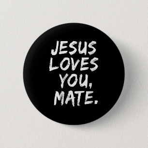 Badge Rond 5 Cm Femmes Jésus Vous Aime Mate Christian Croyant Fai