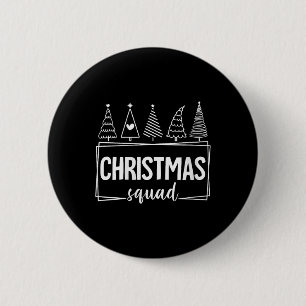 Badge Rond 5 Cm Femmes Joyeux Crâne de Noël Père Noël Noël Famille
