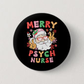 Badge Rond 5 Cm FEMMES Joyeux Psyché Infirmière Noël Nur psychiatr (Devant)