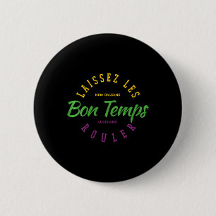 Badge Rond 5 Cm Femmes La Nouvelle-Orléans Louisiane Mardi Gras Us