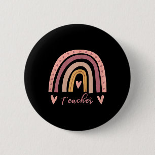 Badge Rond 5 Cm Femmes mignonnes Amour Arc-En-Ciel Enseigner Retou
