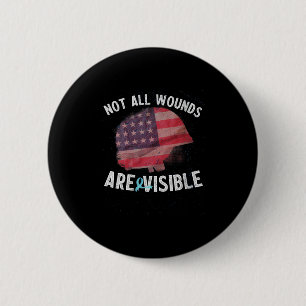 Badge Rond 5 Cm Femmes Militaires Vétérinaire Post Traumatique Tsd