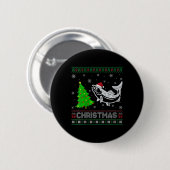 Badge Rond 5 Cm Femmes Saumon Xmas Arbre Éclairage de Noël moche V (Devant & derrière)