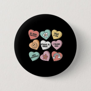 Badge Rond 5 Cm Femmes Thérapie de la parole Rétro Saint-Valentin
