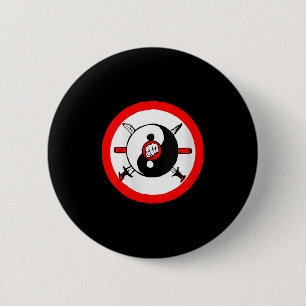 Badge Rond 5 Cm Femmes Yin Yang Tai Chi Arts Martiaux Épée Et Fis