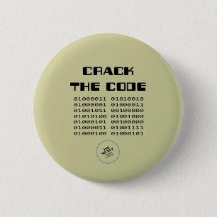 Badge Rond 5 Cm Fendez le bouton de code