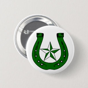 Badge Rond 5 Cm fer à cheval irlandais chanceux