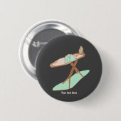 Badge Rond 5 Cm Fer et table à repasser (Devant & derrière)