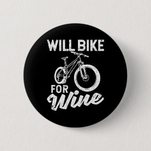 Badge Rond 5 Cm Fera du vélo pour du vin Amateurs de cyclisme drôl