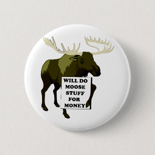 Badge Rond 5 Cm Fera la substance d'orignaux pour l'argent