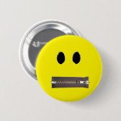 Badge Rond 5 Cm Fermeture éclair il sourire (Devant & derrière)