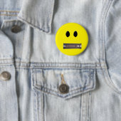 Badge Rond 5 Cm Fermeture éclair il sourire (En situation)