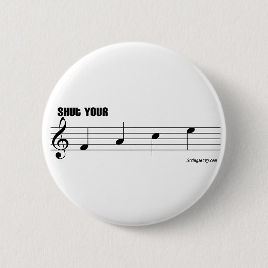 Badge Rond 5 Cm Fermez votre bouton de visage (Devant)