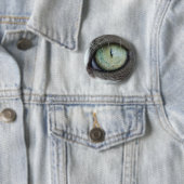 Badge Rond 5 Cm Fermez-vous vers le haut du plot réflectorisé (En situation)