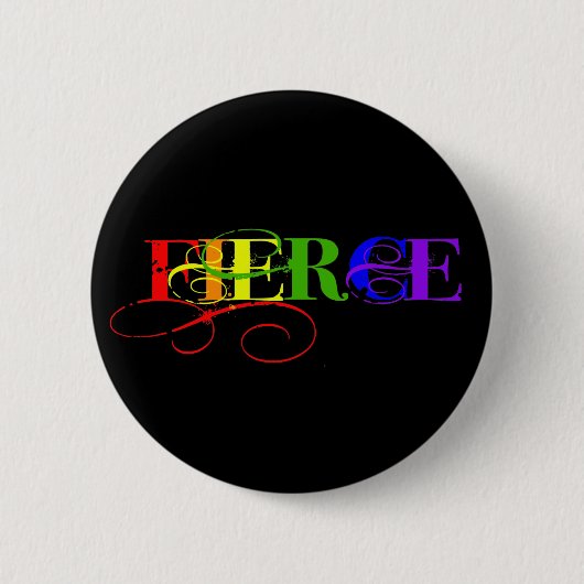 Badge Rond 5 Cm Féroce (Devant)