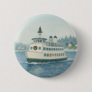 Badge Rond 5 Cm Ferry de jour Noël