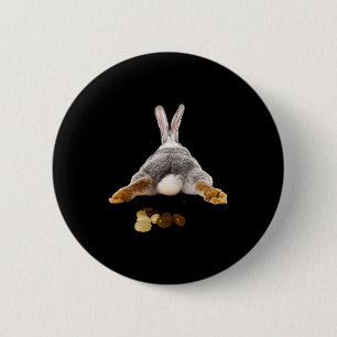 Badge Rond 5 Cm Fesses de Lapin de Pâques Drôles de Jelly Beans T