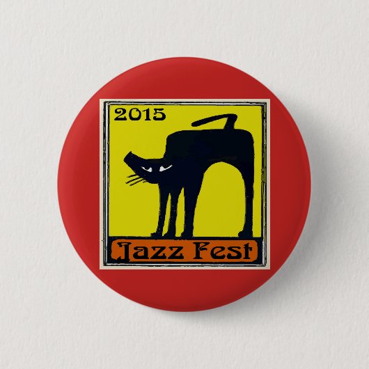 Badge Rond 5 Cm Festival de Jazz Black Cat 2015 (Devant)