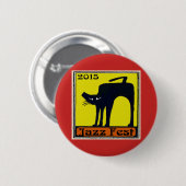 Badge Rond 5 Cm Festival de Jazz Black Cat 2015 (Devant & derrière)