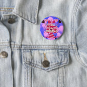 Badge Rond 5 Cm Festive Anniversaire Design : Aujourd'hui est mon (En situation)