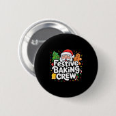 Badge Rond 5 Cm Festive Baking Crew Soft Palette Holiday Family Ch (Devant & derrière)