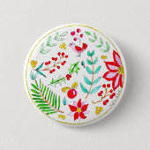 Badge Rond 5 Cm Festive Ornament (Devant)