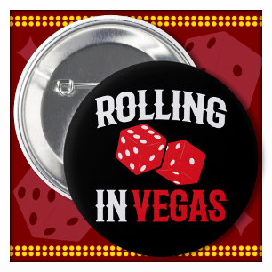 Badge Rond 5 Cm Fête à Vegas Rolling à Vegas Las Vegas