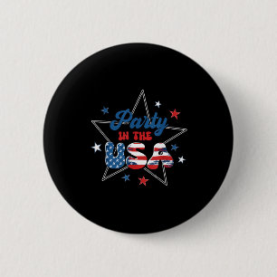 Badge Rond 5 Cm Fête aux États-Unis jour de l'indépendance patriot