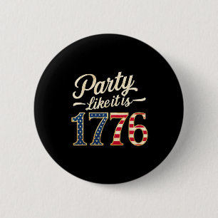 Badge Rond 5 Cm Fête Comme C'Est 1776 États-Unis Drapeau Hommes Fe