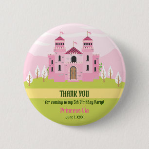 Badge Rond 5 Cm Fête d'anniversaire de fille princesse royale