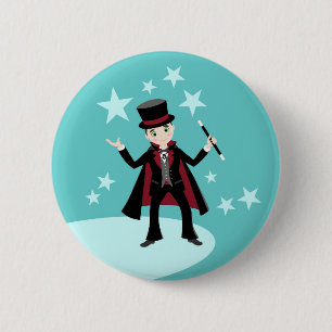 Badge Rond 5 Cm Fête d'anniversaire de Magician Kid