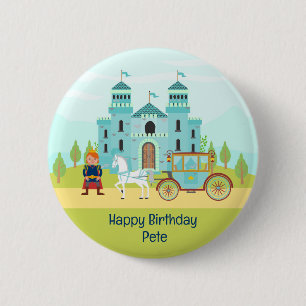 Badge Rond 5 Cm Fête d'anniversaire de prince royal garçon