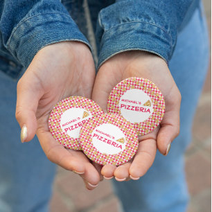 Badge Rond 5 Cm Fête d'anniversaire des enfants Pizza Party