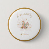 Badge Rond 5 Cm Fête d'aventure en terrain de jeu (Devant)