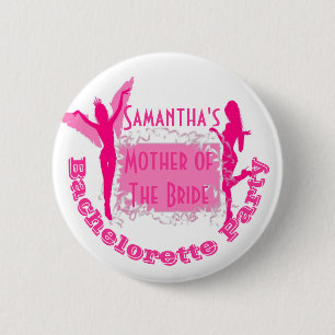 Badge Rond 5 Cm Fête de bachelorette rose personnalisée