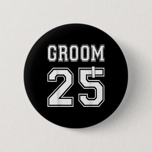 Badge Rond 5 Cm Fête de fiançailles du marié 2025 tenue assortie d