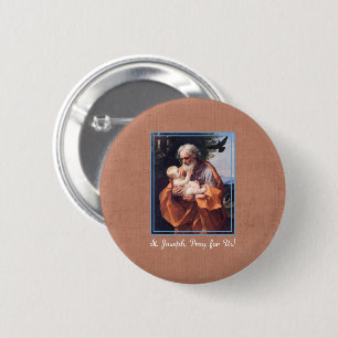 Badge Rond 5 Cm Fête de la Saint-Joseph avec l'Enfant Jésus