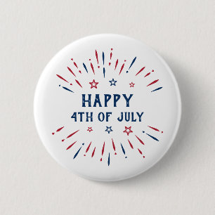 Badge Rond 5 Cm Fête de l'Indépendance 4 juillet patriotique améri