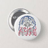 Badge Rond 5 Cm Fête de l'Indépendance Aigle américain (Devant & derrière)