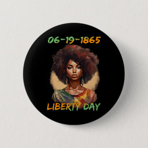 Badge Rond 5 Cm - Fête de l'indépendance des femmes afro-américain