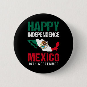 Badge Rond 5 Cm Fête de l'Indépendance mexicaine Est 16 septembre 