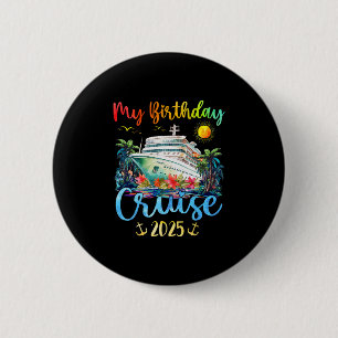 Badge Rond 5 Cm Fête de mon anniversaire croisière bateau fête 202