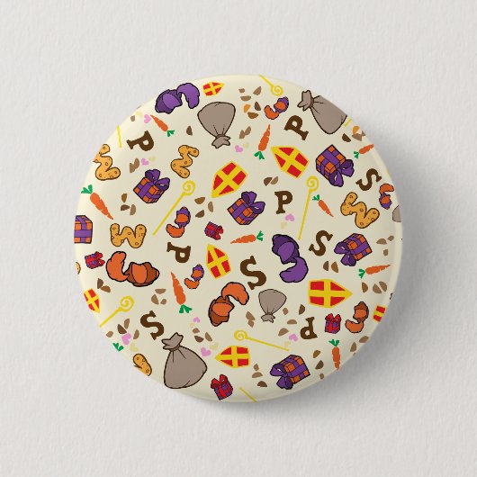 Badge Rond 5 Cm Fête de Sinterklaas (Devant)