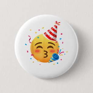 Badge Rond 5 Cm Fête d'émoticônes drôles
