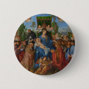 Badge Rond 5 Cm Fête des Garlands Roses, 1506 (huile sur bois)