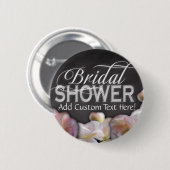 Badge Rond 5 Cm Fête des mariées Floral & Chalkboard (Devant & derrière)