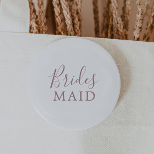 Badge Rond 5 Cm Fête des mariées minimaliste Rose Gold Bridesmaid