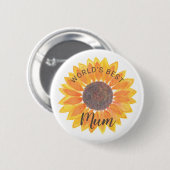 Badge Rond 5 Cm Fête des mères Sunflower World (Devant & derrière)